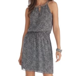 White House Black Market Black and White Mini Dress